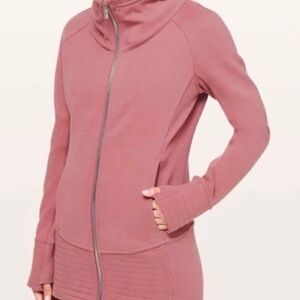 Lululemon Radiant Jacket II Spanish Rose Size 4 Mauve Dusty Pink Long Full Zip